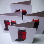 biglietti natale calzino gatto